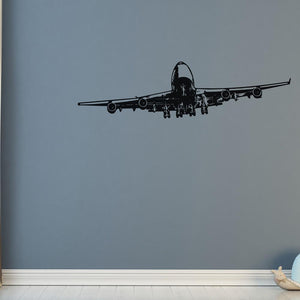 Very Detailed Boeing 747 on Approach Designed Wall Sticker Aviation Shop 