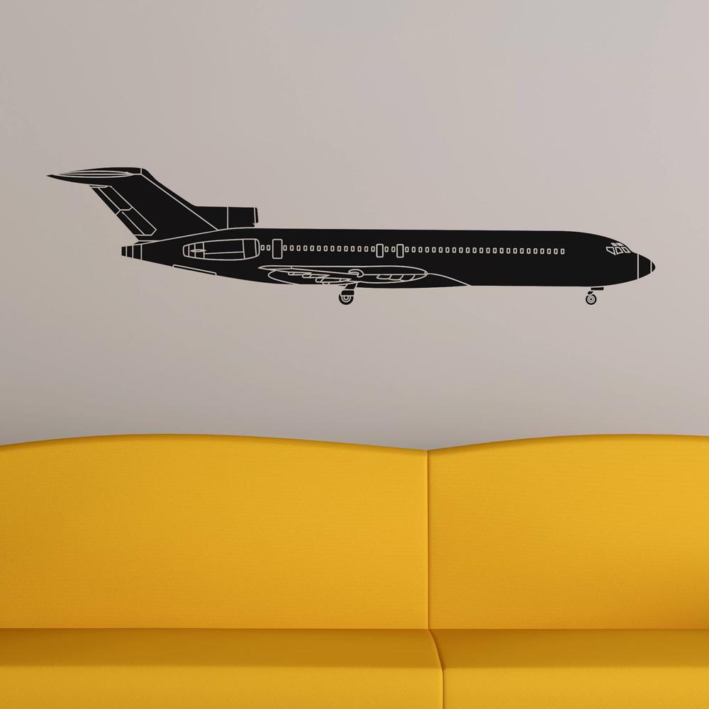Landing 3 Engine Passanger Jet Designed Wall Sticker Aviation Shop 