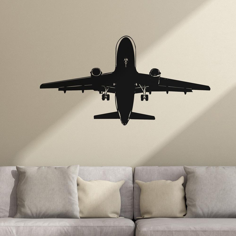 Climbing Passanger Jet Designed Wall Sticker Aviation Shop 