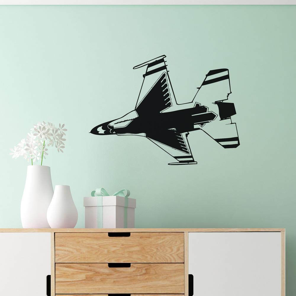 Fighting Falcon F16 from Below Designed Wall Sticker Aviation Shop 