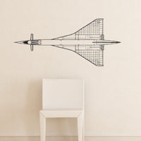 Thumbnail for Supersonic Aircraft from above Designed Wall Sticker Aviation Shop 