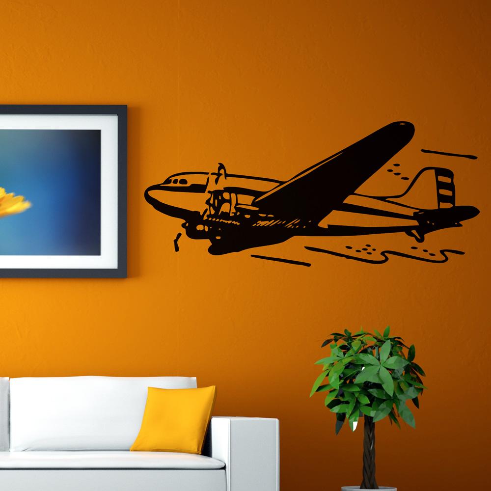 Amazing Old Airplane Designed Wall Sticker Pilot Eyes Store 