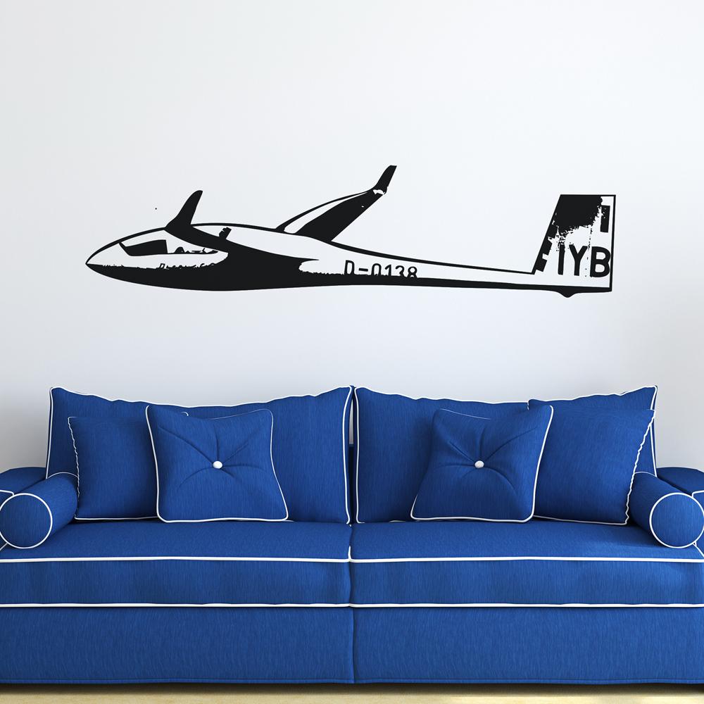 Cruising Glider Designed Wall Sticker Pilot Eyes Store 