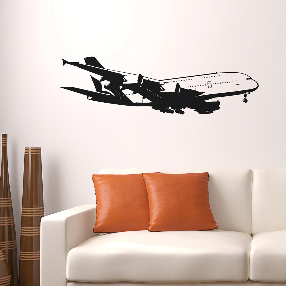 Airbus A380 on Approach from Side Designed Wall Sticker Aviation Shop 