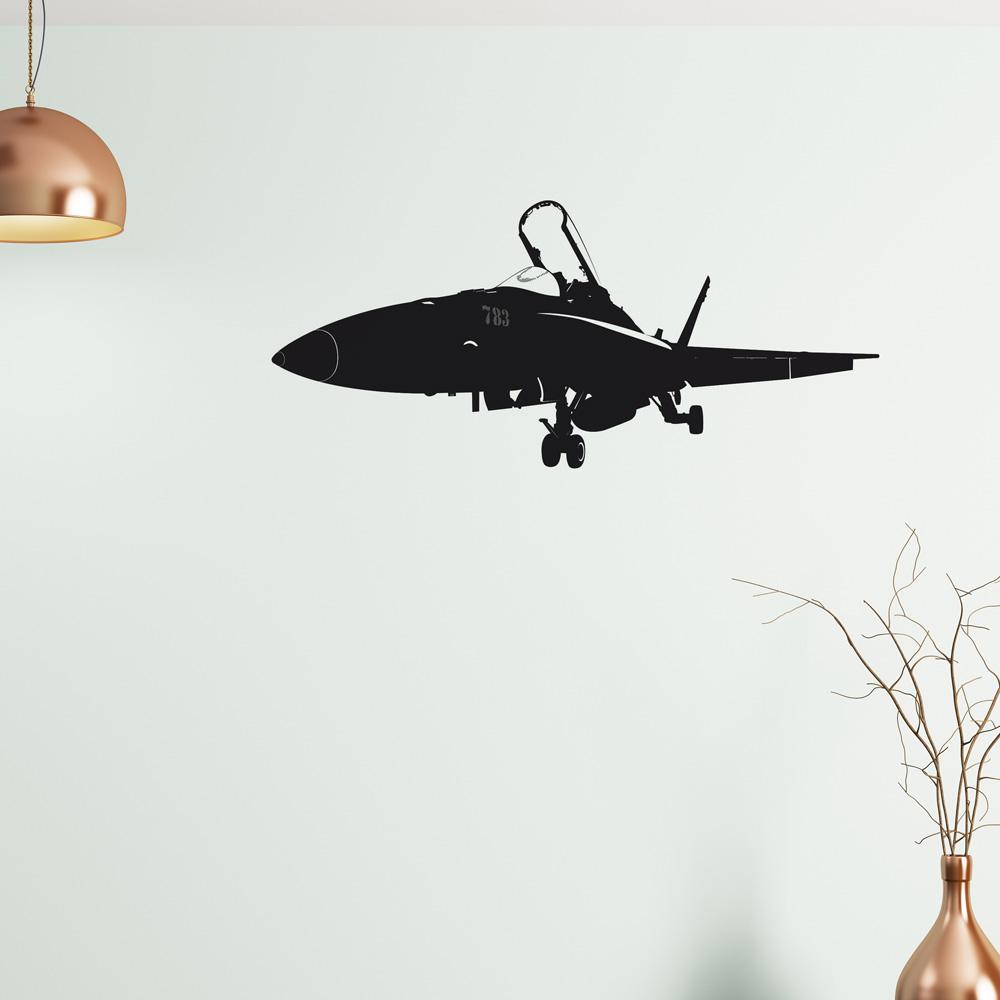 Jet Aircraft Ready to Fly Designed Wall Sticker Aviation Shop 