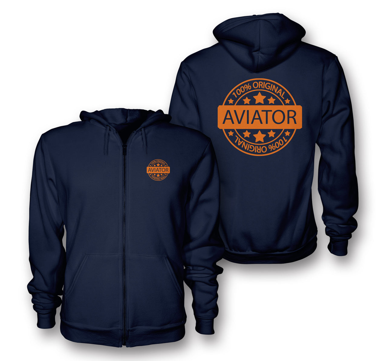 %100 Original Aviator Designed Zipped Hoodies