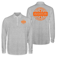 Thumbnail for 100 Original Aviator Designed Long Sleeve Polo T-Shirts (Double-Side)