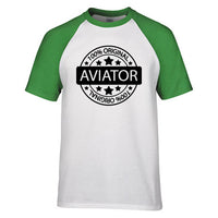 Thumbnail for %100 Original Aviator Designed Raglan T-Shirts