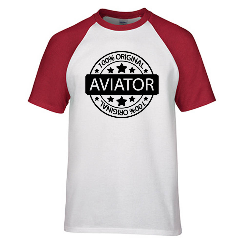 %100 Original Aviator Designed Raglan T-Shirts