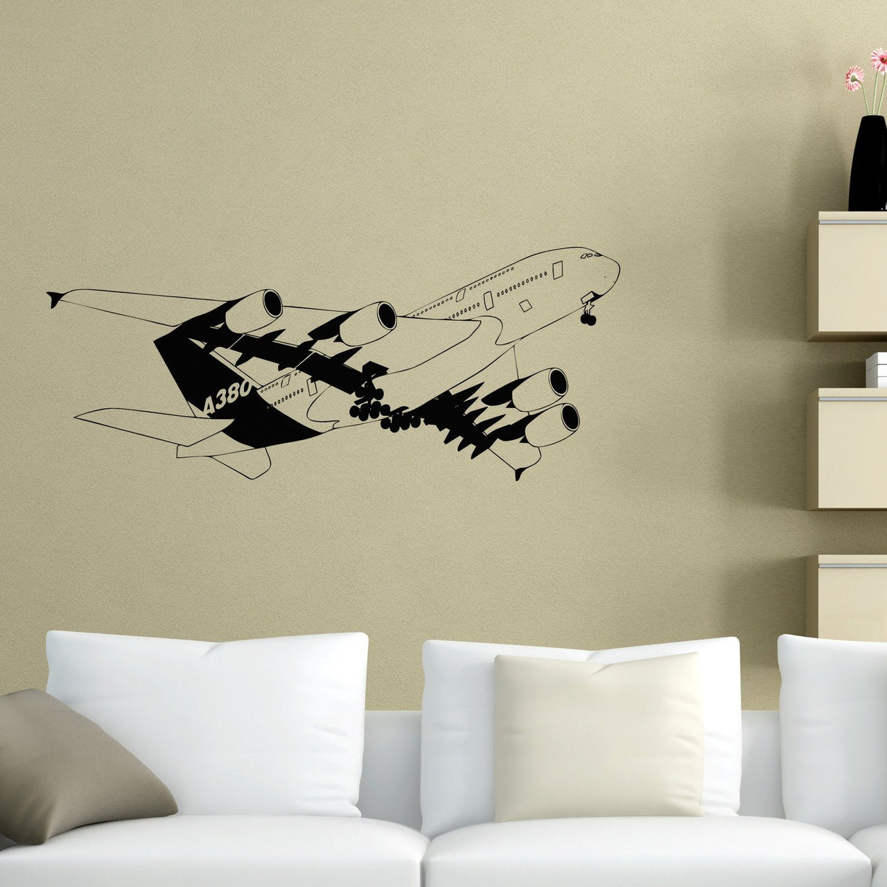Departing Detailed Airbus A380 Designed Wall Sticker Aviation Shop 