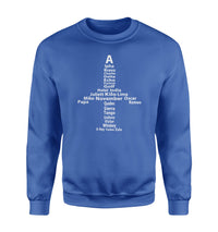 Thumbnail for Airplane Shape Aviation Alphabet Designed Sweatshirts