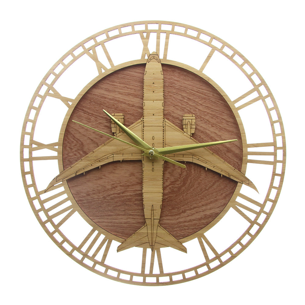 Boeing 787 Dreamliner Designed Wooden Wall Clocks