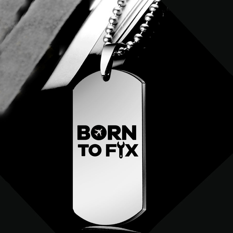 Born To Fix Airplanes Designed Metal Necklaces