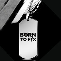 Thumbnail for Born To Fix Airplanes Designed Metal Necklaces