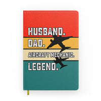 Thumbnail for Husband & Dad & Aircraft Mechanic & Legend Cockpit Designed Notebooks