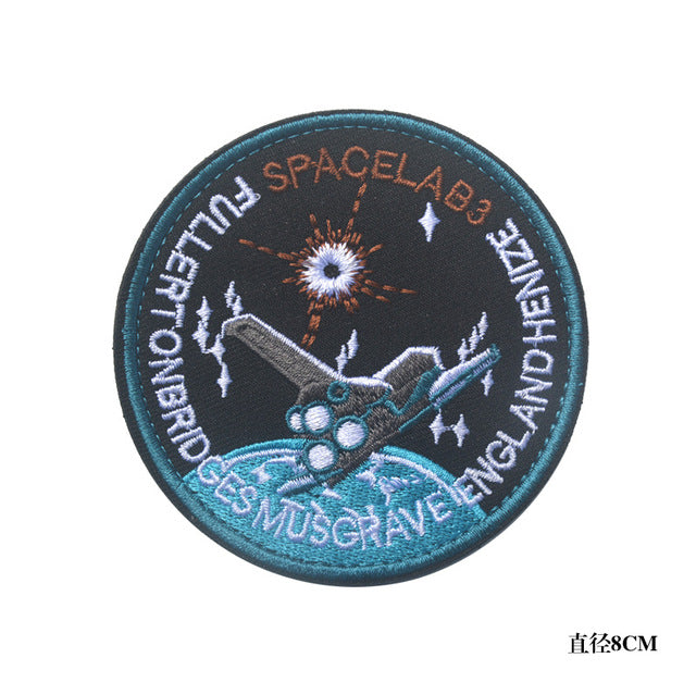 Space Badge Astronaut (7) Embroidered aviation design patch in embroidered fabric.