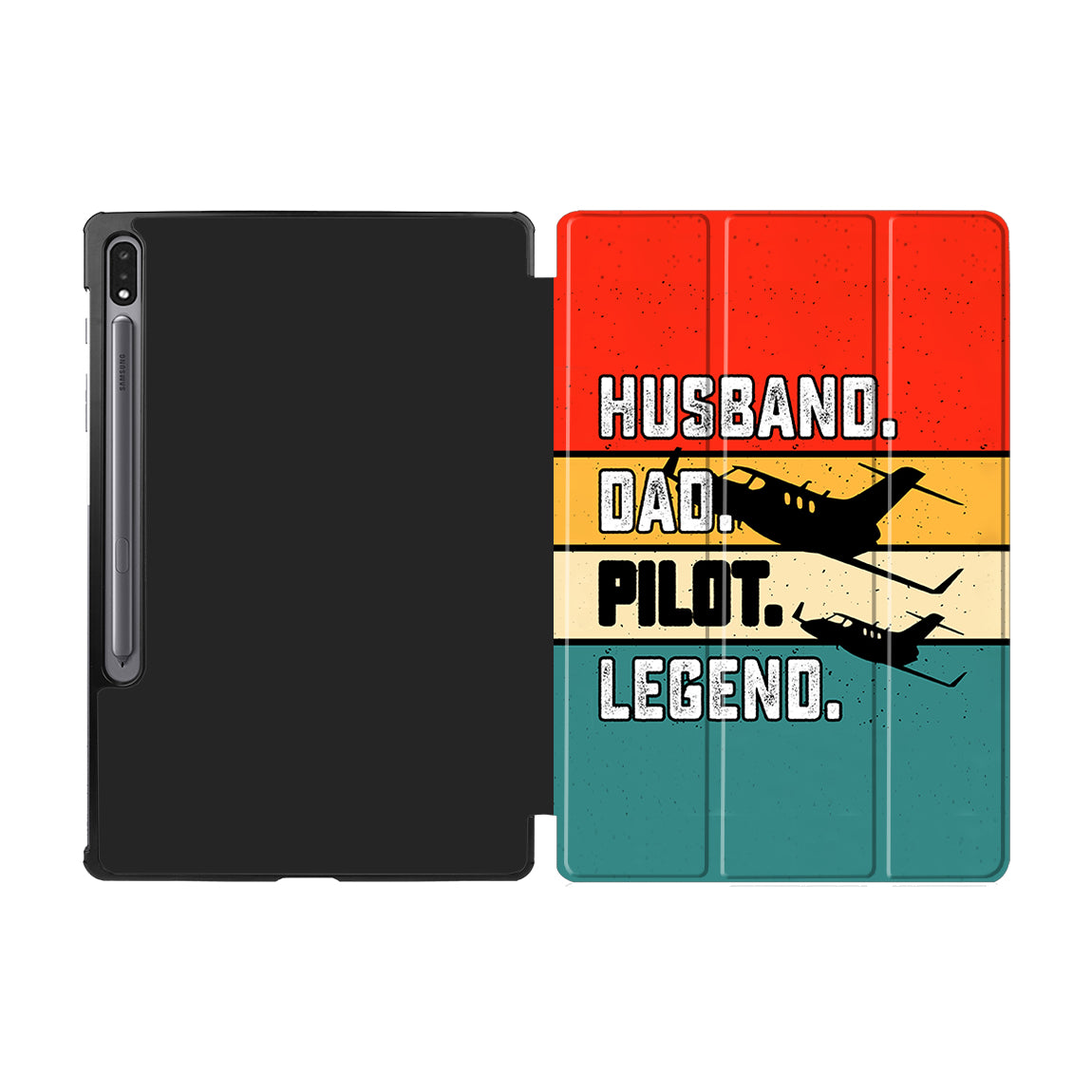 Husband & Dad & Pilot & Legend Designed Samsung Tablet Cases