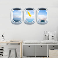 Thumbnail for Airplane Window & Outstanding View Through Airplane Wing Printed Wall Window Stickers