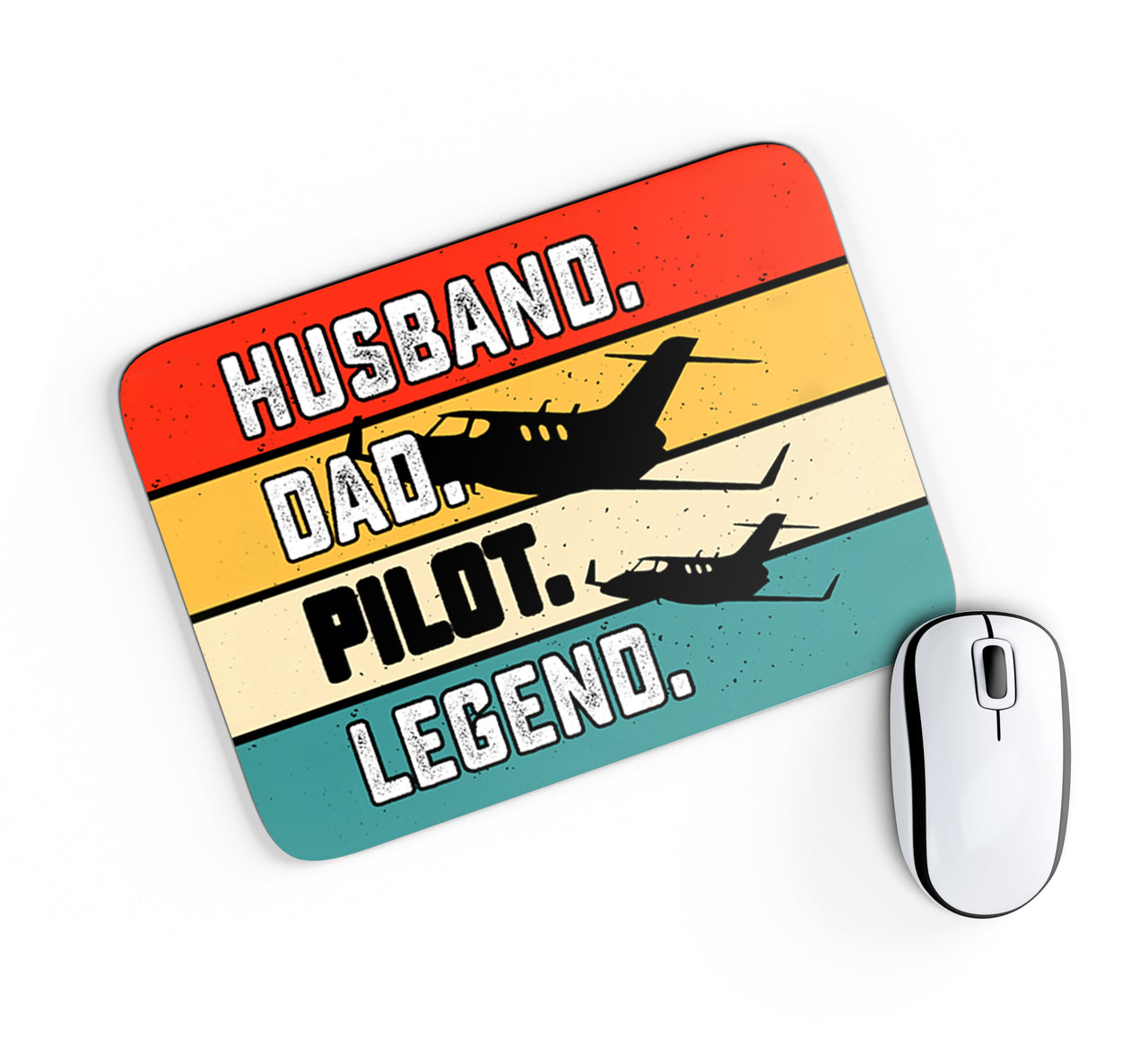 Husband & Dad & Pilot & Legend Designed Mouse Pads