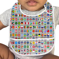 Thumbnail for 220 World's Flags Designed Baby Bib