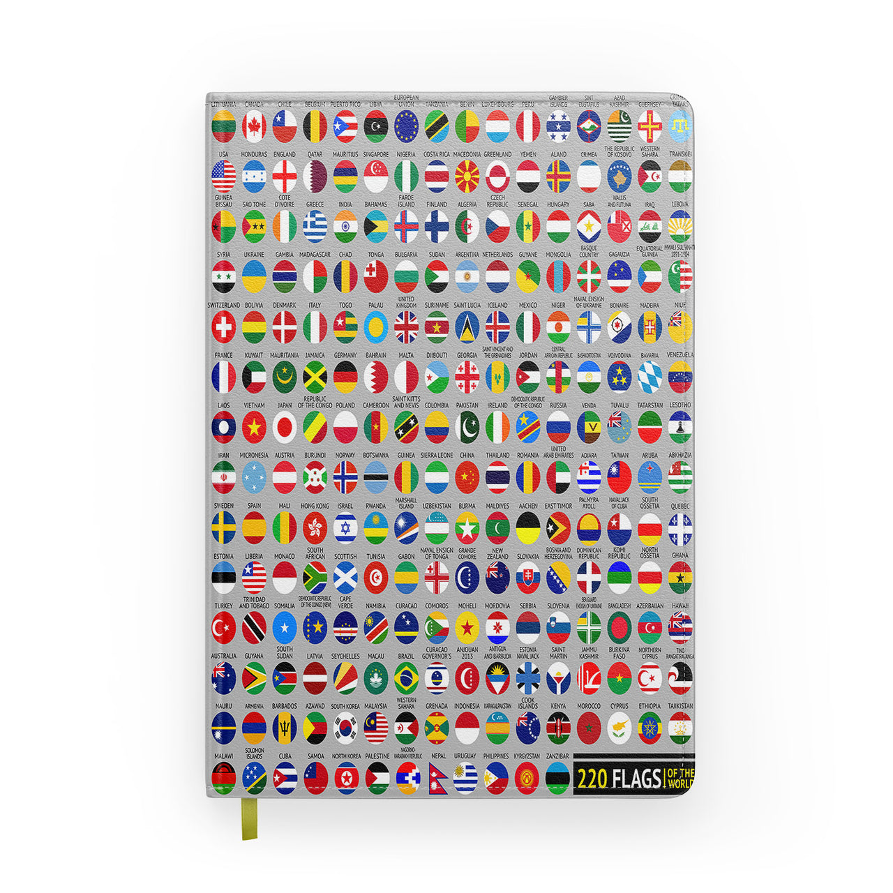 220 World's Flags Designed Notebooks
