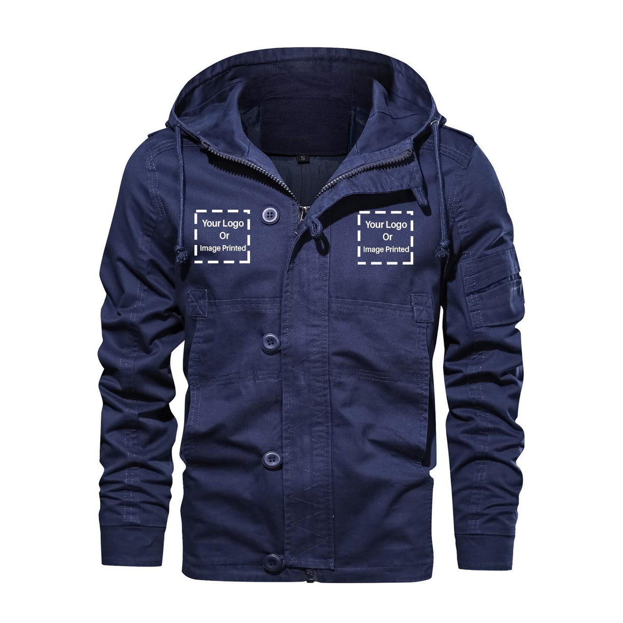 Custom 2 LOGOS Designed Cotton Jackets