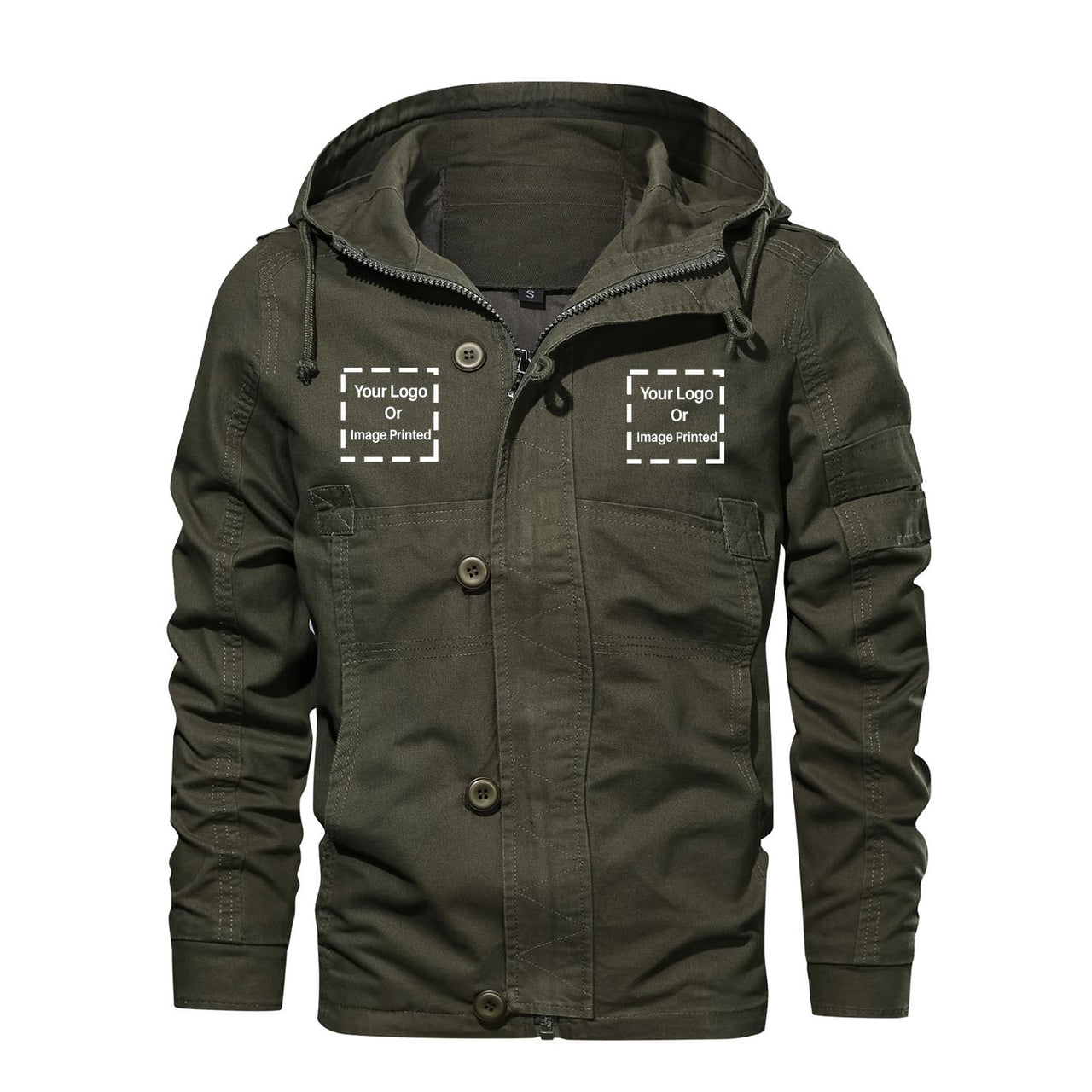 Custom 2 LOGOS Designed Cotton Jackets