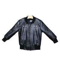 Thumbnail for Custom 2 LOGOS Designed Children Leather Jackets