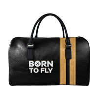 Thumbnail for Born To Fly & Pilot Epaulettes (4,3,2 Lines) Designed Leather Travel Bag