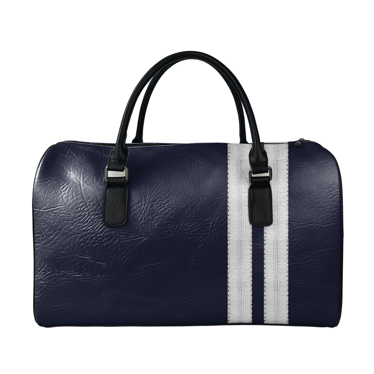 Special Silver Epaulettes (4,3,2 Lines) Designed Leather Travel Bag