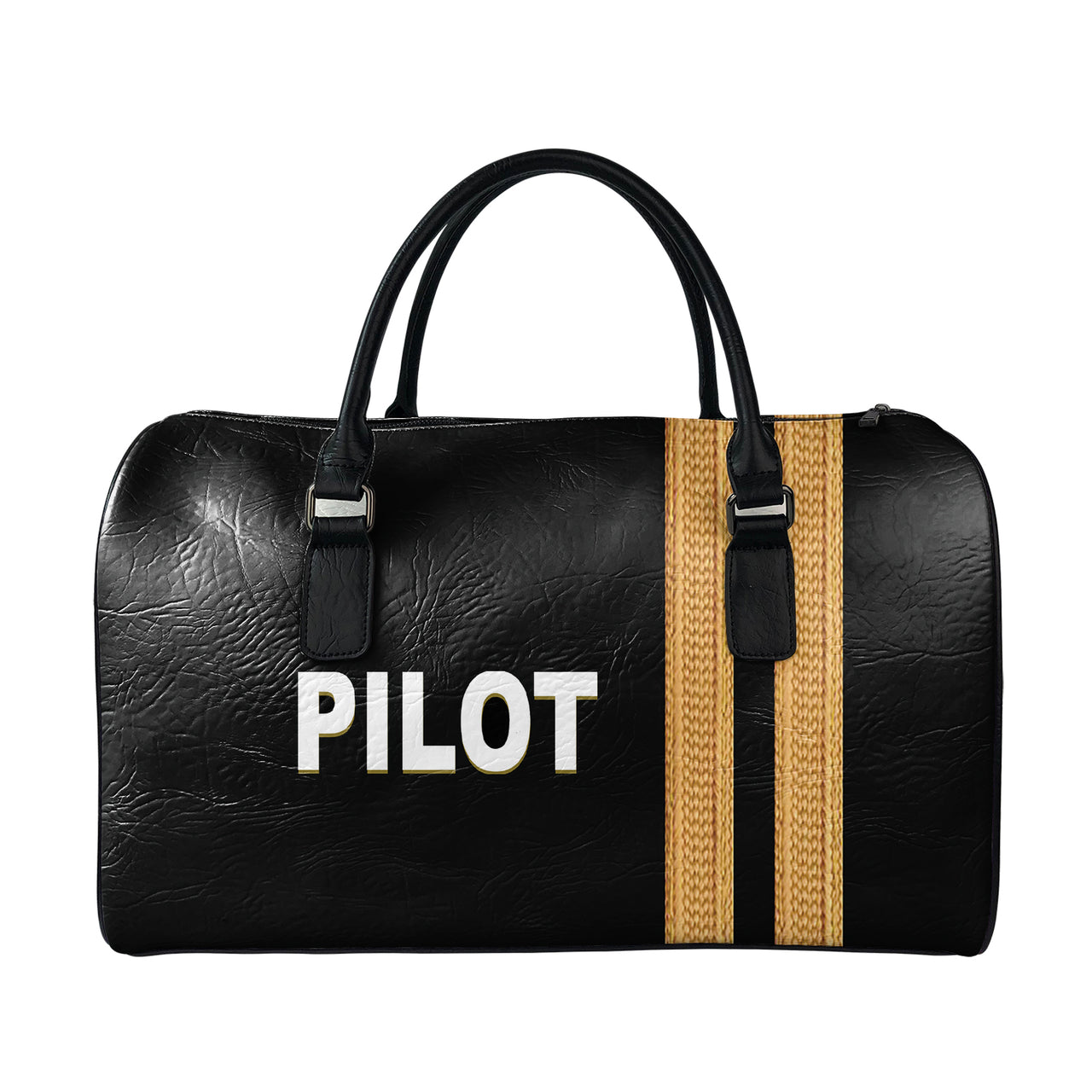 PILOT & Pilot Epaulettes (4,3,2 Lines) Designed Leather Travel Bag