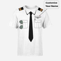 Thumbnail for Customizable Pilot Uniform (Badge 1) Designed T-Shirts