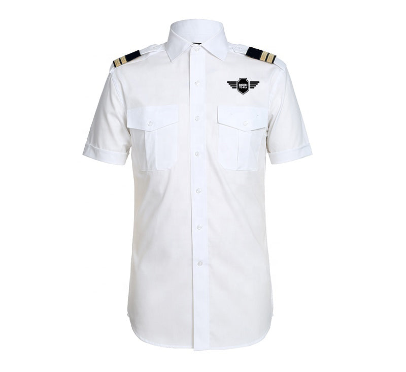 Born To Fly & Badge Designed Pilot Shirts