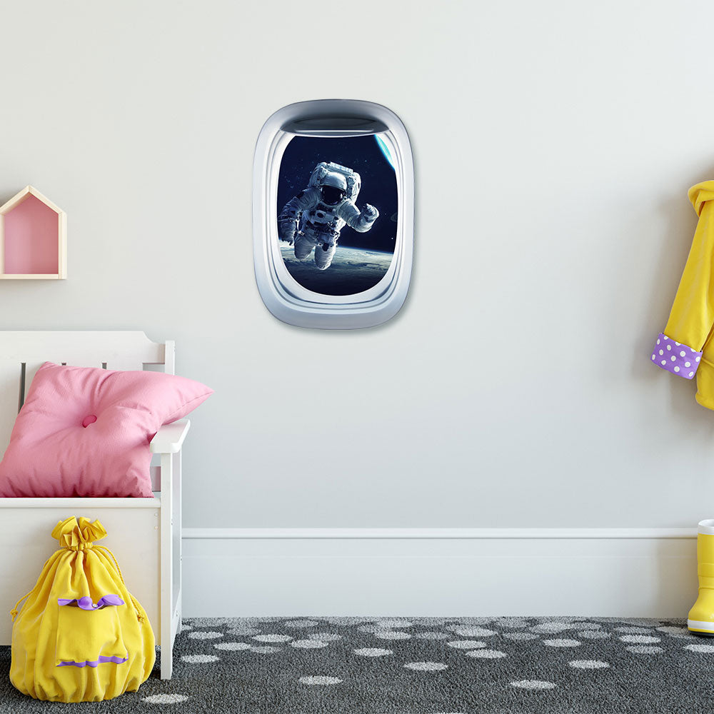 Airplane Window & The astronauts Printed Wall Window Stickers