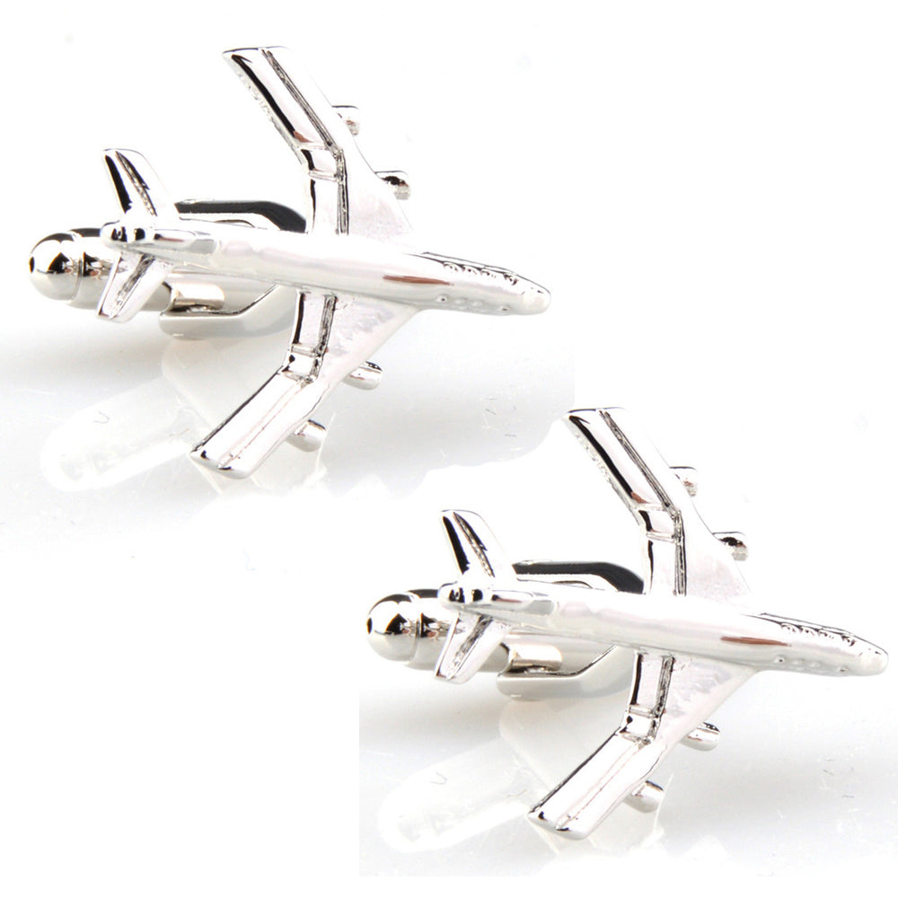 Airplane Shaped (4) Cuff Links