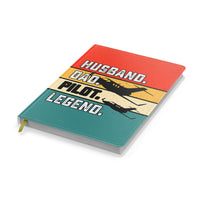 Thumbnail for Husband & Dad & Pilot & Legend Designed Notebooks