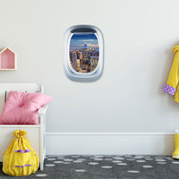 Thumbnail for Airplane Window &  Empire State Building From Rooftop Printed Wall Window Stickers
