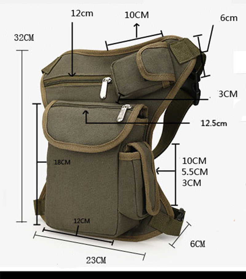Canvas Waist Leg Bags