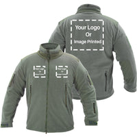 Thumbnail for Custom 3 LOGOS Fleece Military Jackets