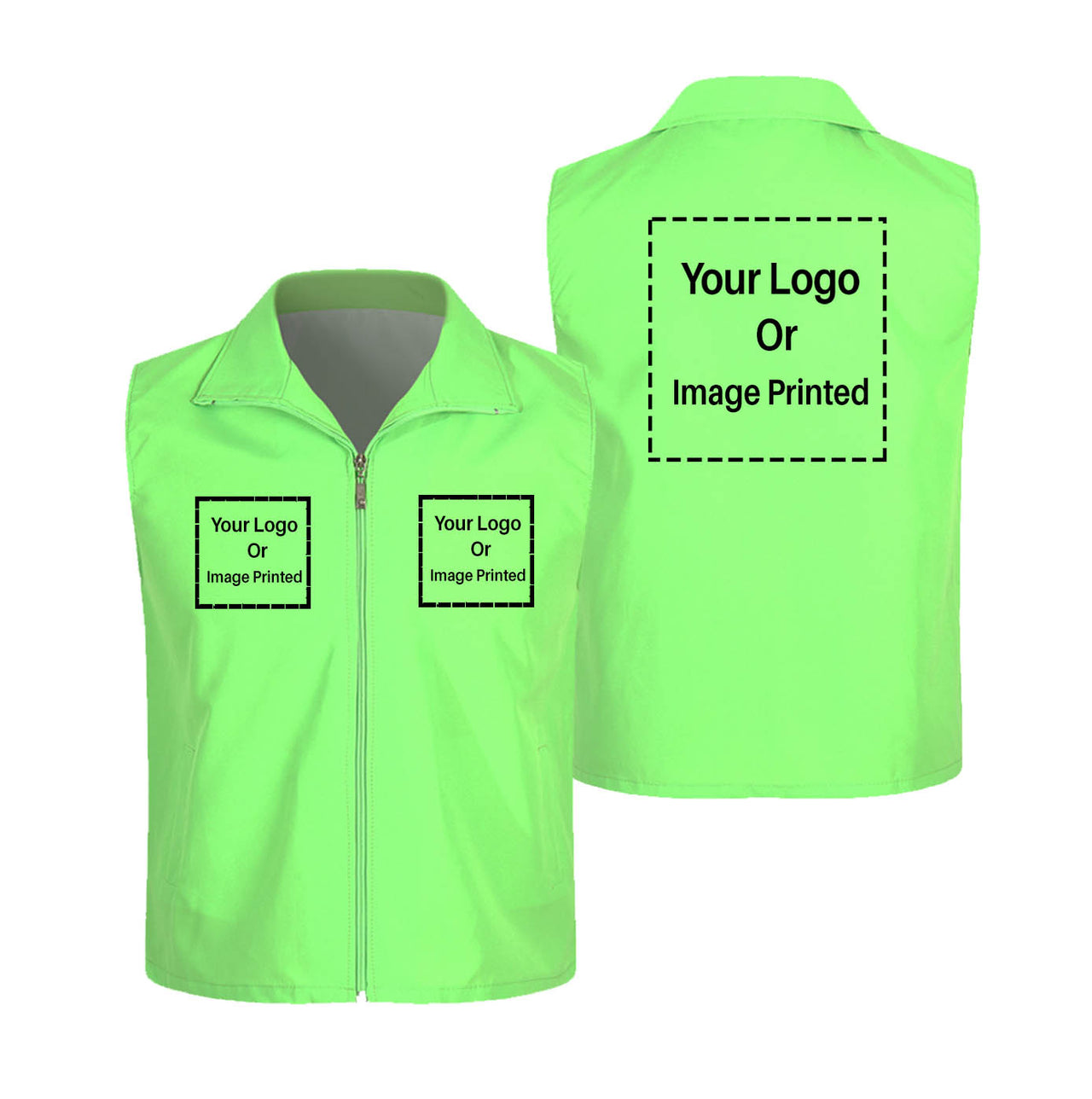 Custom THREE LOGO Designed Thin Style Vests