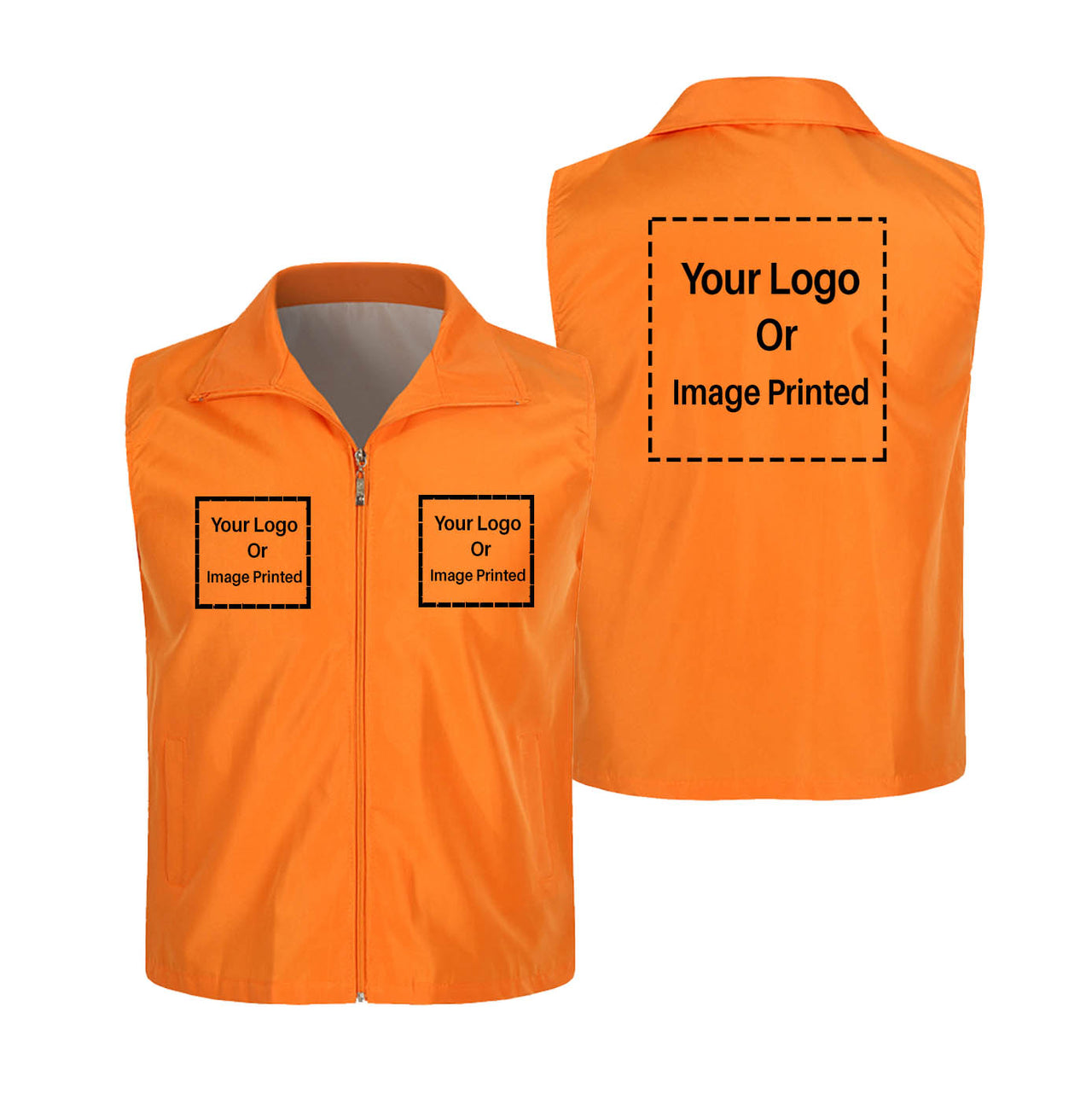 Custom THREE LOGO Designed Thin Style Vests