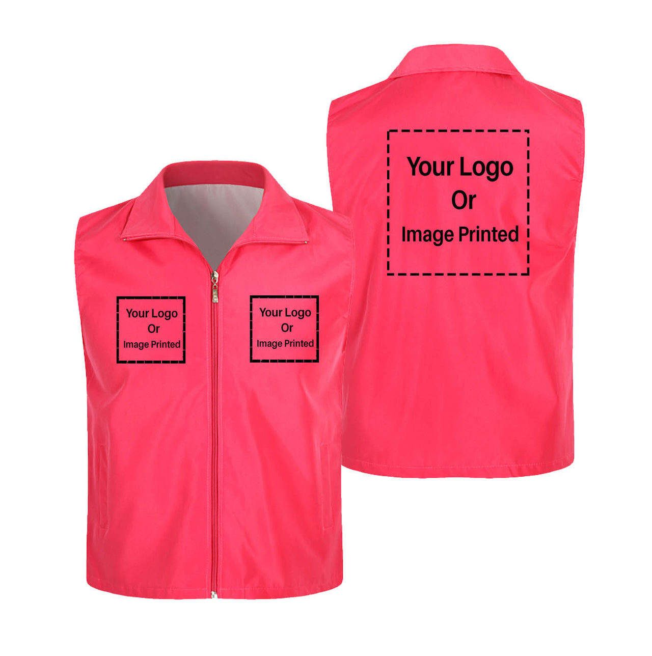 Custom THREE LOGO Designed Thin Style Vests