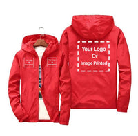Thumbnail for Custom 3 LOGOS Designed Windbreaker Jackets