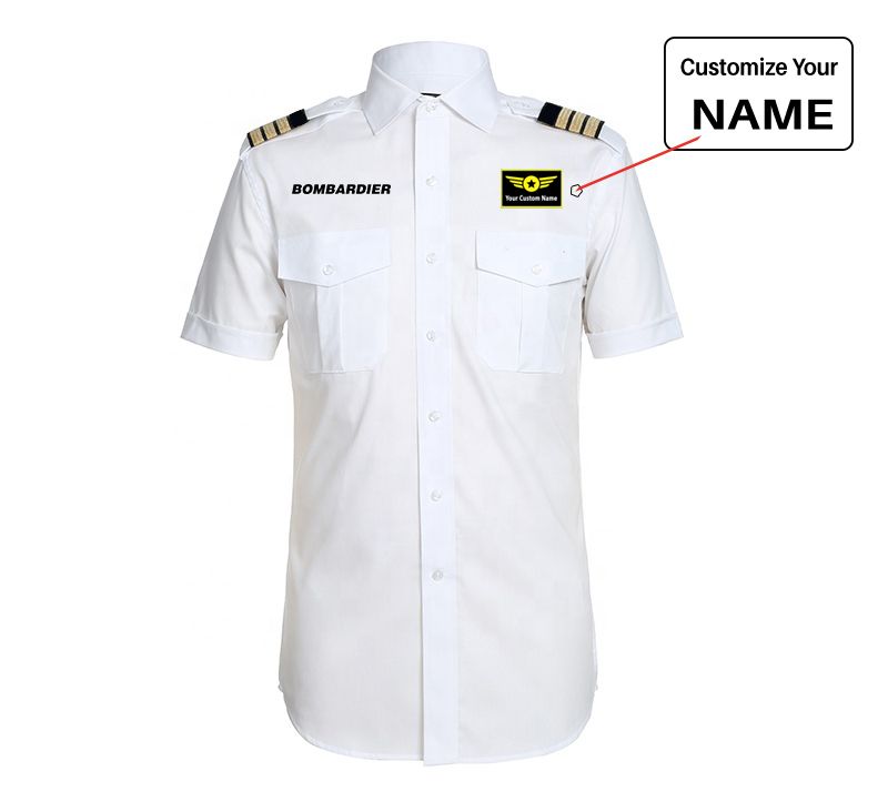 Bombardier & Text Designed Pilot Shirts