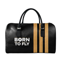 Thumbnail for Born To Fly & Pilot Epaulettes (4,3,2 Lines) Designed Leather Travel Bag