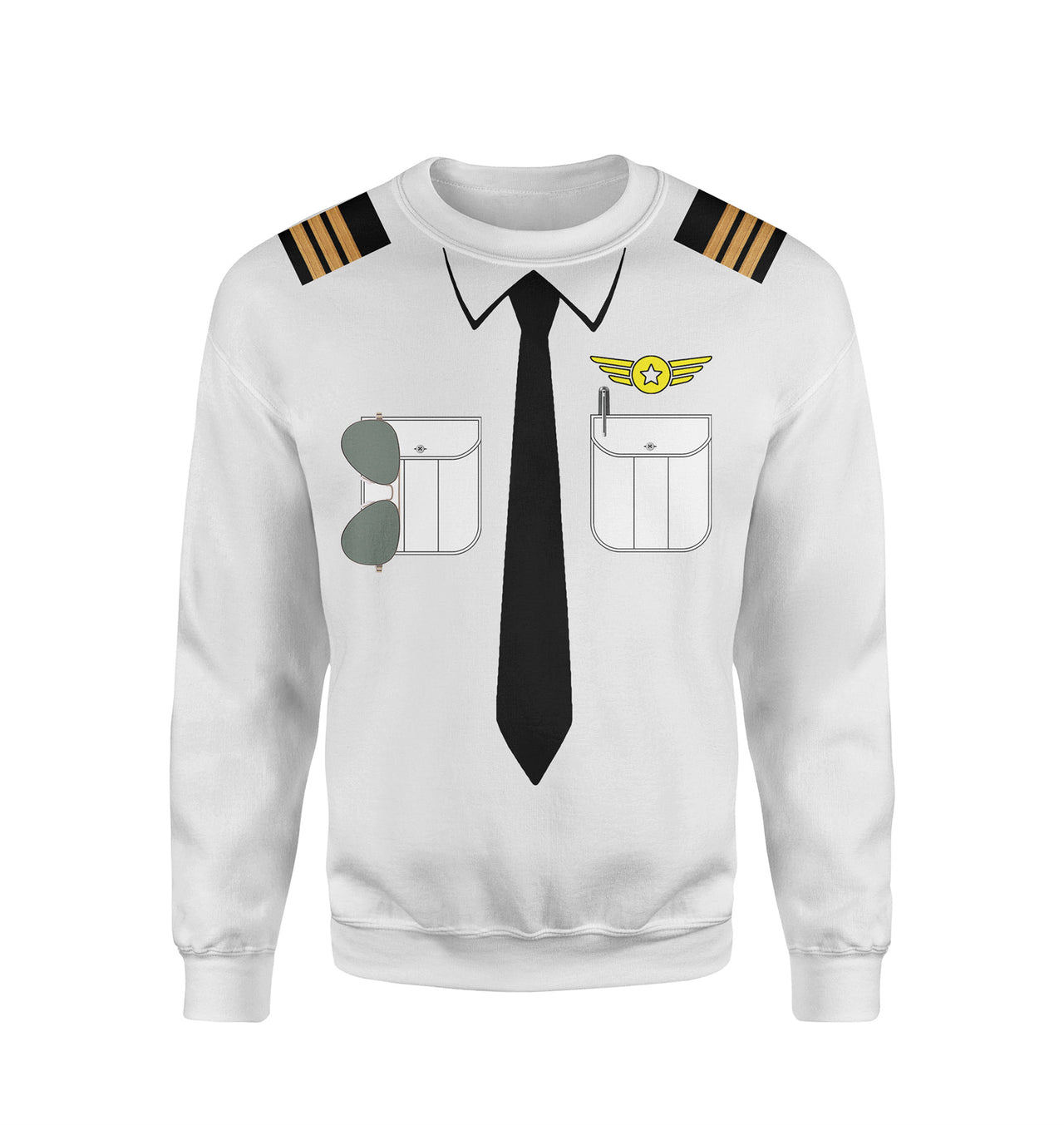 Customizable Pilot Uniform (Badge 4) Designed 3D Sweatshirts
