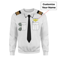Thumbnail for Customizable Pilot Uniform (Badge 5) Designed 3D Sweatshirts