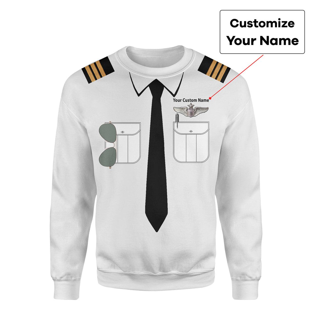 Customizable Pilot Uniform (US Air Force & Star) Designed 3D Sweatshirts