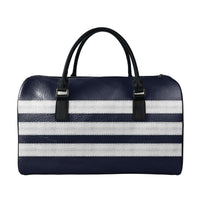 Thumbnail for Name & Silver Pilot Epaulettes (4,3,2 Lines) Designed Leather Travel Bag