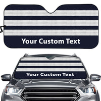 Thumbnail for Name & Silver Pilot Epaulettes (4,3,2 Lines) Designed Car Sun Shade